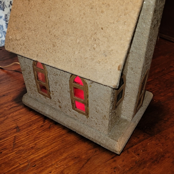 Vintage Light Up Musical Wooden Church - Picture 7 of 9